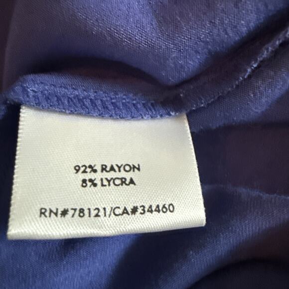 Eileen Fisher Rayon Lycra VNeck Maxi Tank Dress Medium Blue - Picture 5 of 9